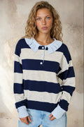 Stripe Polo Sweater