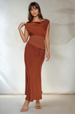 The Mesh Contrast Maxi Dress